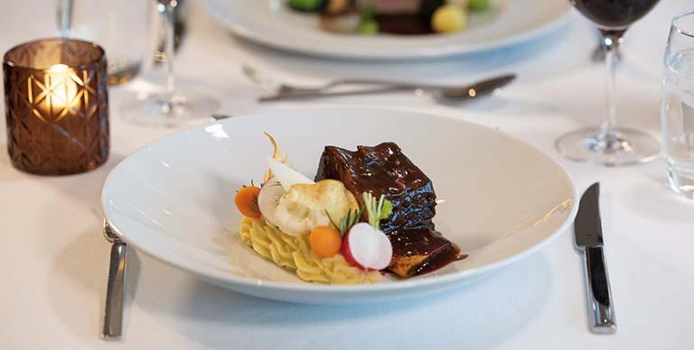 A main course served in the Panorama Restuarant on Spirit of the Danube